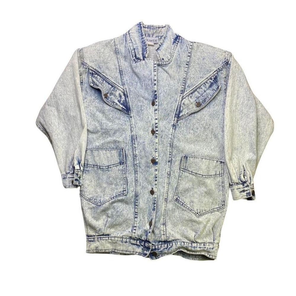 Vintage 80s 90s GIRL POWER‎ denim jean jacket